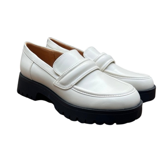 Nine West Shoes - Nine West Women’s Ivory Lug Sole Chunky Heel Platform Loafers Sz. 8